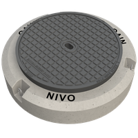 BGS Schachtabdeckung Fig. N180 Nivo - Kl. D400, mit Betonsockel