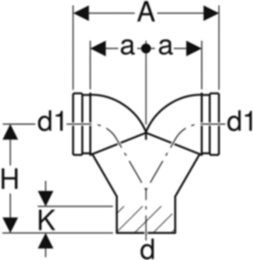 Geberit PE Wandklosett-Doppelbogen 180°