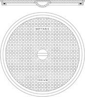Schachtabdeckung Fig. 29H, 100kN - voll, mit Uni-Griff