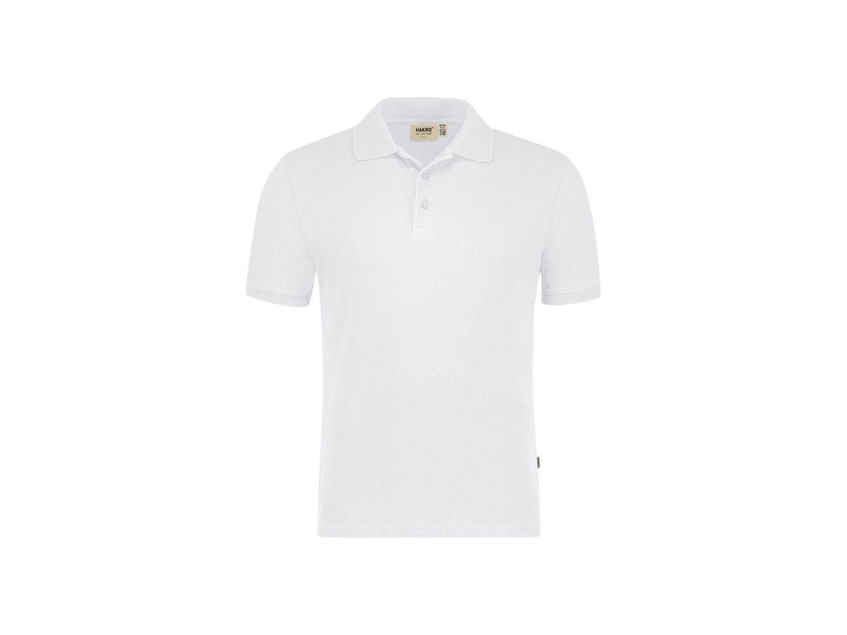 Poloshirt HAKRO Bio-Baumwolle GOTS - weiß, XS