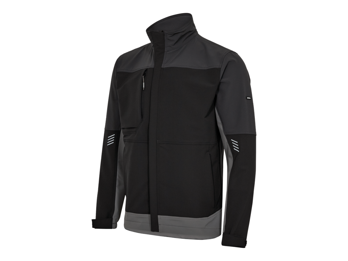 ENTIRE Arbeitsjacke Gr. 6XL - Schwarz/Anthrazitgrau, 4-Wege-Stretch