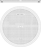 Schachtabdeckung Fig. 21SL, 50kN - mit Schlüsselloch