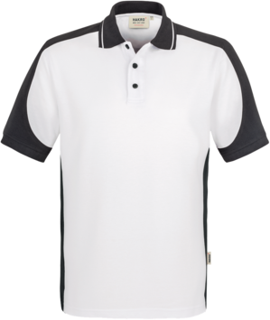 Poloshirt Contrast Perf. 4XL weiss/anth. - 50% Baumwolle, 50% Polyester, 200 g/m²