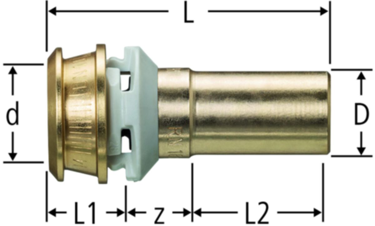 Optiflex-Flowpress-Übergang - auf Optipress-Aquaplus mit Einstecken