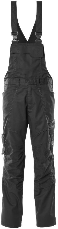 Latzhose mit Knietaschen - mit Stretch-Einsätzen, 65% PES / 35% CO