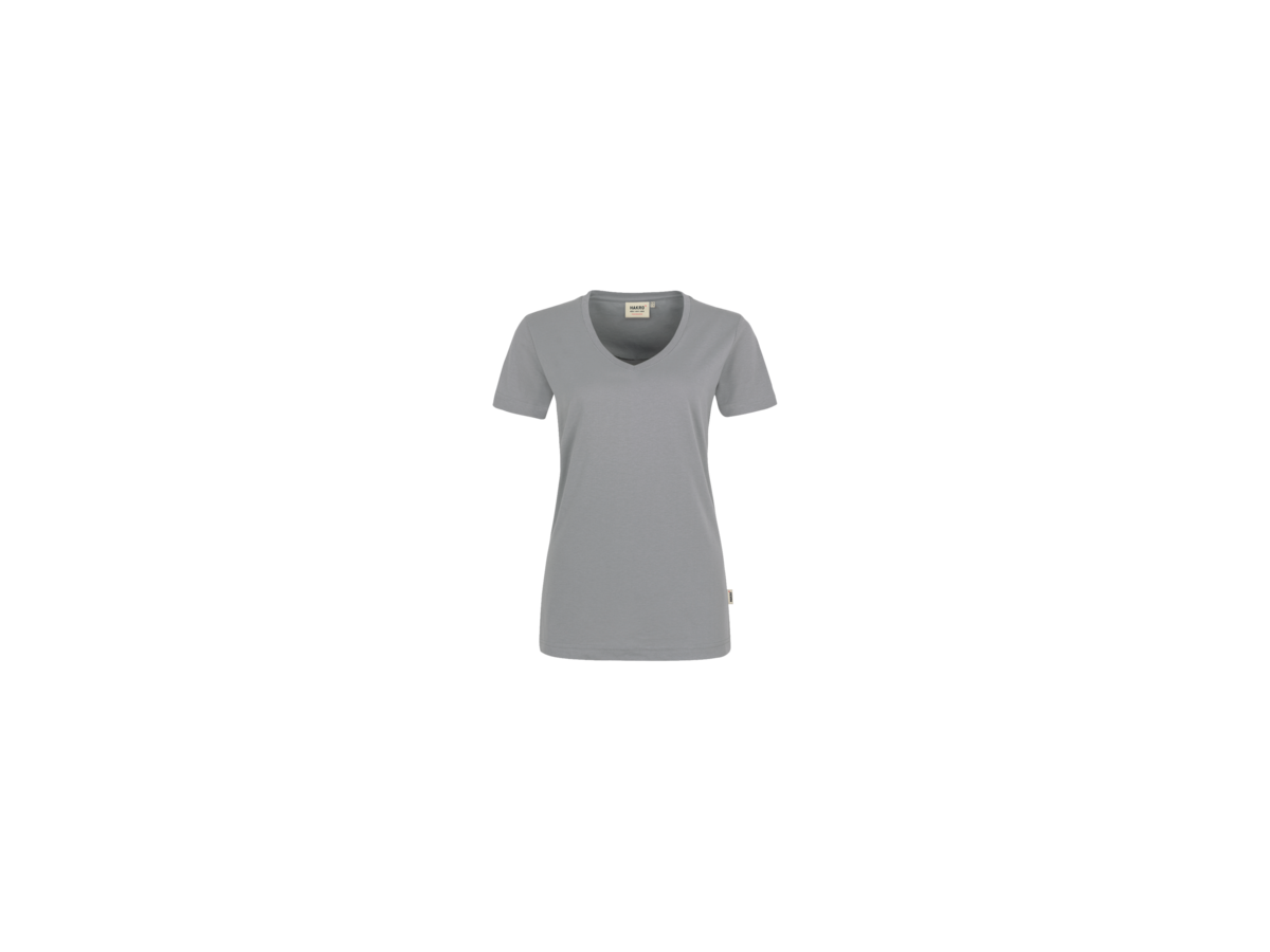 Damen-V-Shirt Performance Gr. XS, titan - 50% Baumwolle, 50% Polyester