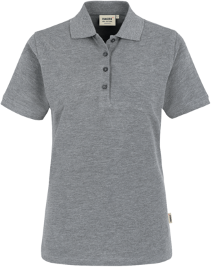 Damen-Poloshirt Classic S grau meliert - 85% Baumwolle, 15% Viscose, 200 g/m²