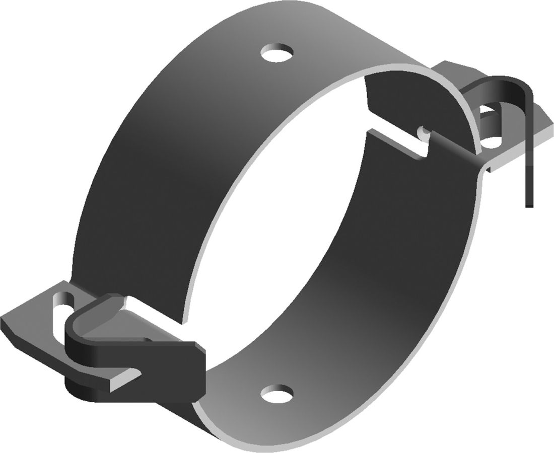 Einlegerohrschelle PIPEX Standard 9.2 - ohne Füsse schwarz 110 mm VP 25