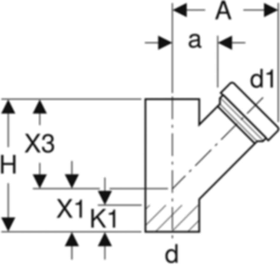 Geberit PE Putzstück 45° - Verschlusskappe PP