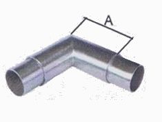 Rohrecken geschweisst 90° aus Edelstahl - geschliffen / Wst. 4301