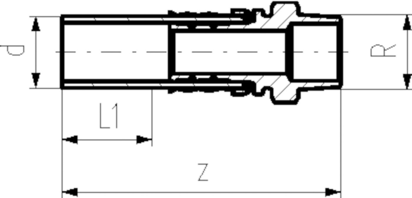+GF+ COOL-FIT 2.0 Übergangsfitting - PE/Messing mit Aussengewinde
