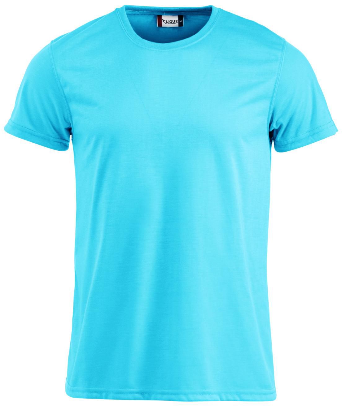 CLIQUE New Neon T-Shirt blau - 100% Baumw. 160 g/m²
