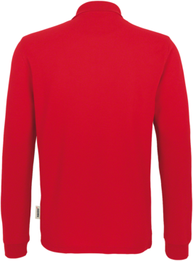 Longsleeve-Poloshirt Perf. Gr. 5XL, rot - 50% Baumwolle, 50% Polyester, 220 g/m²
