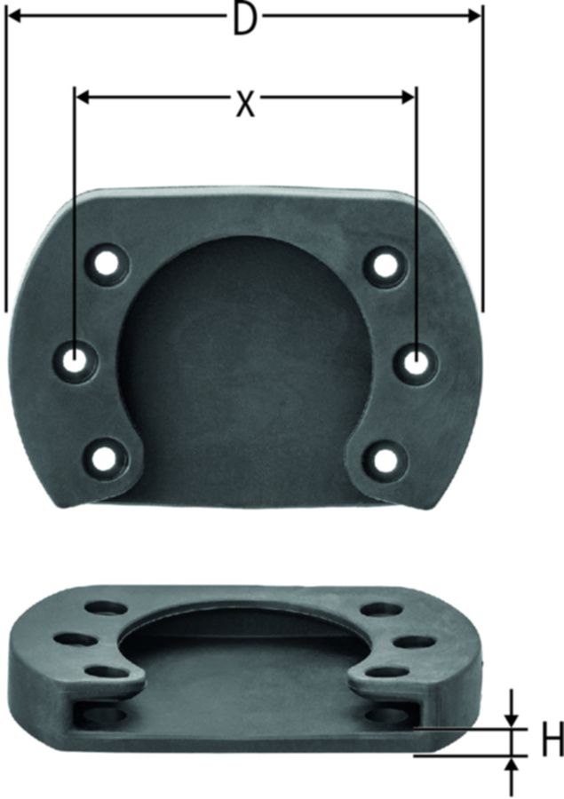 Optiflex prOfix Schalldämmelement - zu Anschlusswinkel mit Wandflansch