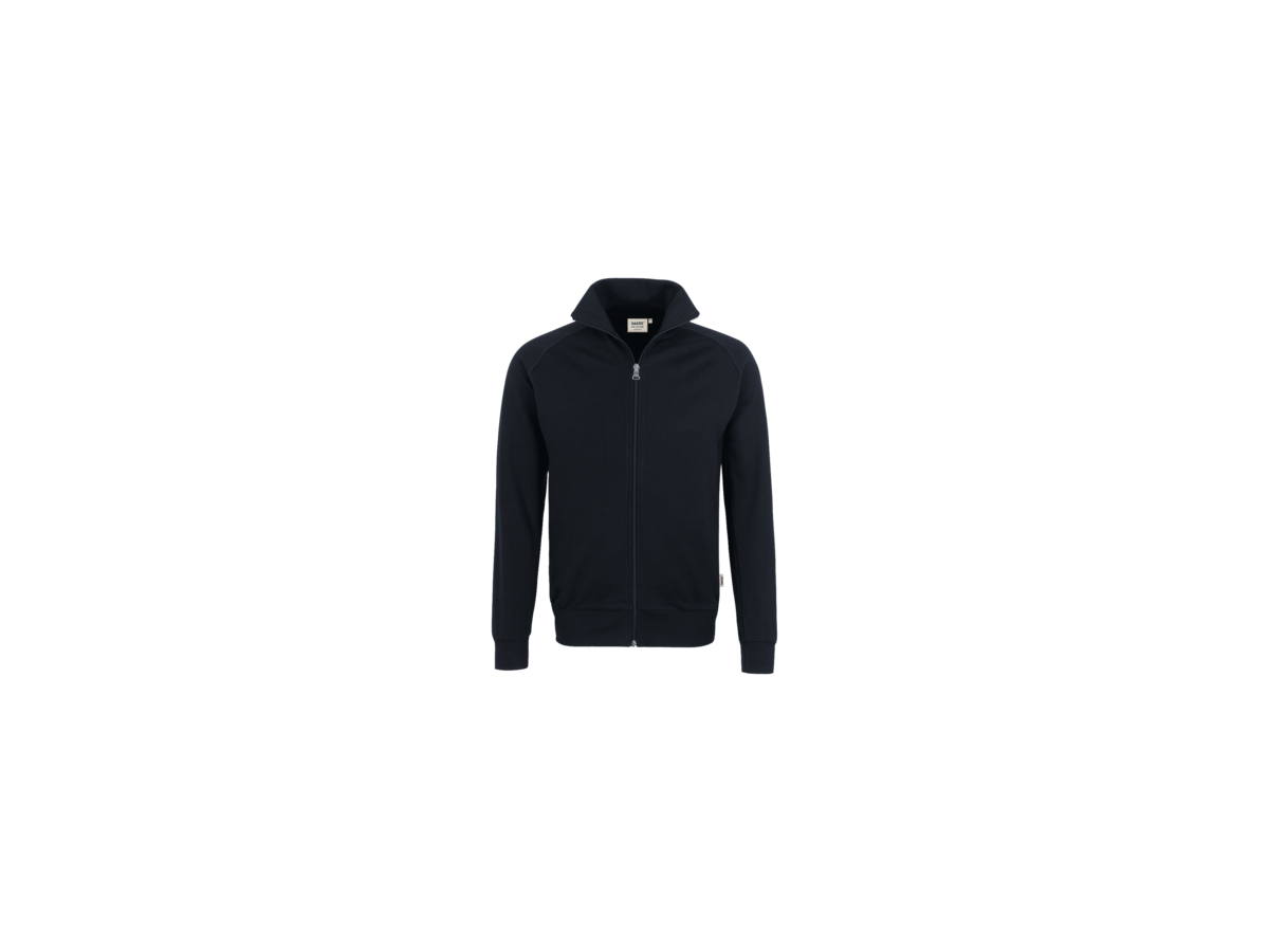 Sweatjacke College Gr. 5XL, schwarz - 70% Baumwolle, 30% Polyester, 300 g/m²