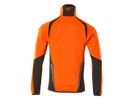 Fleecepullover mit Reissverschl. Gr. 2XL - hi-vis orange/dunkelanthrazi,94%PES/6%EL