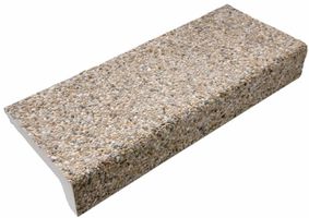 Winkelstufe CASTELLO 40 x 15 cm - Bressane (gelb), Waschbeton 5-10 mm