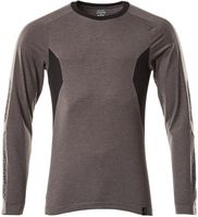 T-Shirt langarm, Modern Fit, Gr. 2XLONE - dunkelanthrazit/schwarz, 60% CO/40% PES