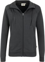 Damen-Sweatjacke College 2XL anthrazit - 70% Baumwolle, 30% Polyester, 300 g/m²