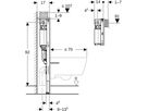 Geberit Duofix-Wand-WC-Element Omega - Typ 98, Betätigung von oben/vorne
