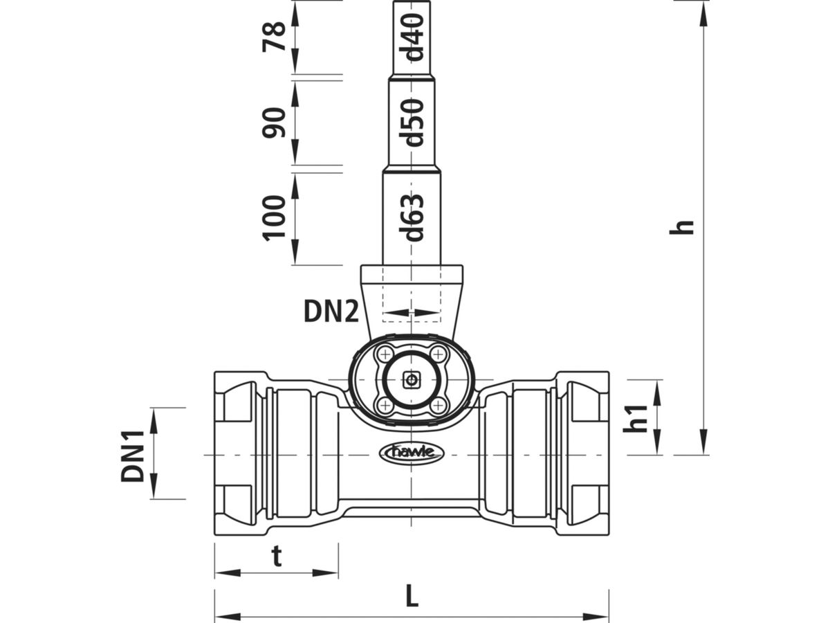 Combi-T BLS, Abgang PE-Anschweissende - 4321