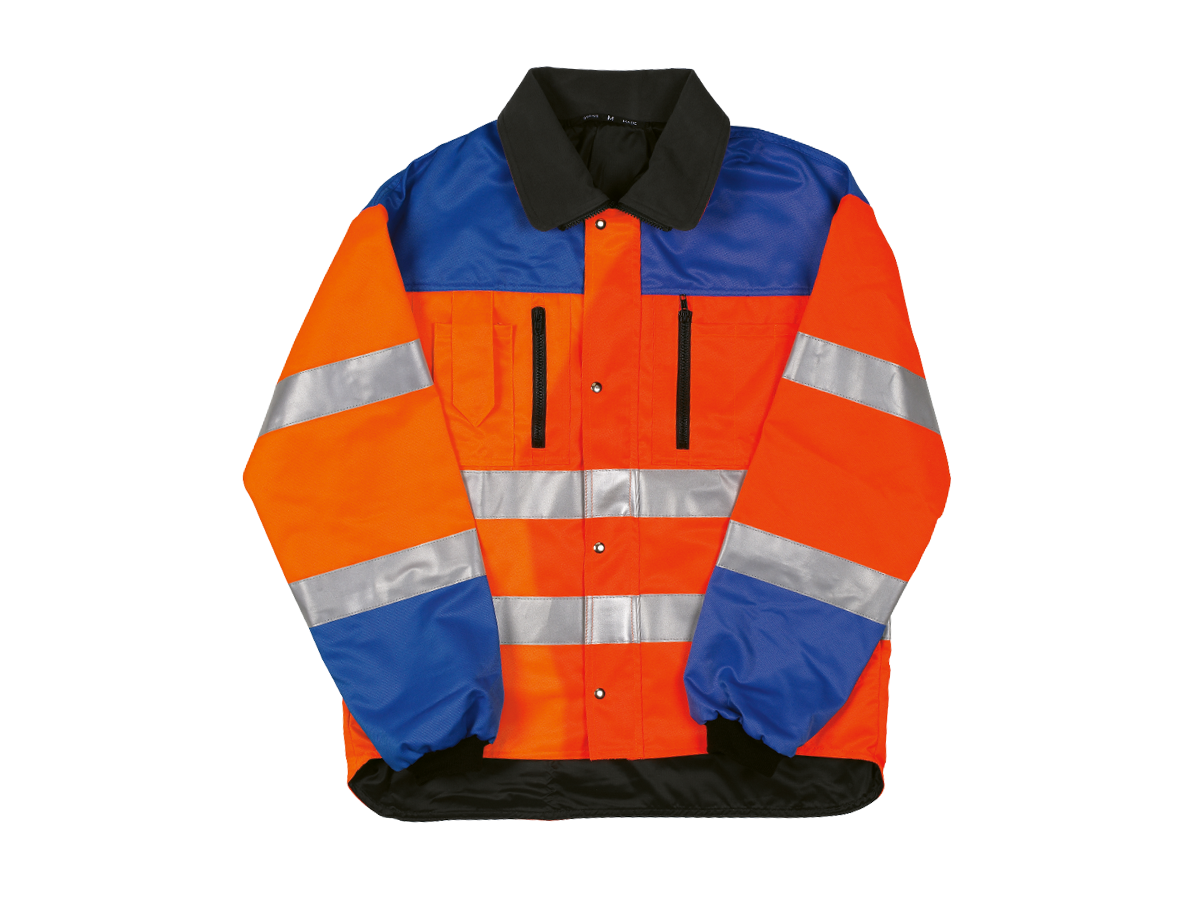 Warnschutz-Jacke leuchtorange/blau - PROFIWORK FEFLEX EN20471