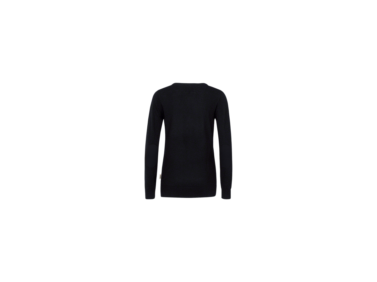 Damen-V-Pullover Merino Wool 2XL schwarz - 100% Merinowolle
