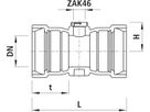 Hausanschluss-Stück BLS mit ZAK-Abgang - 5412