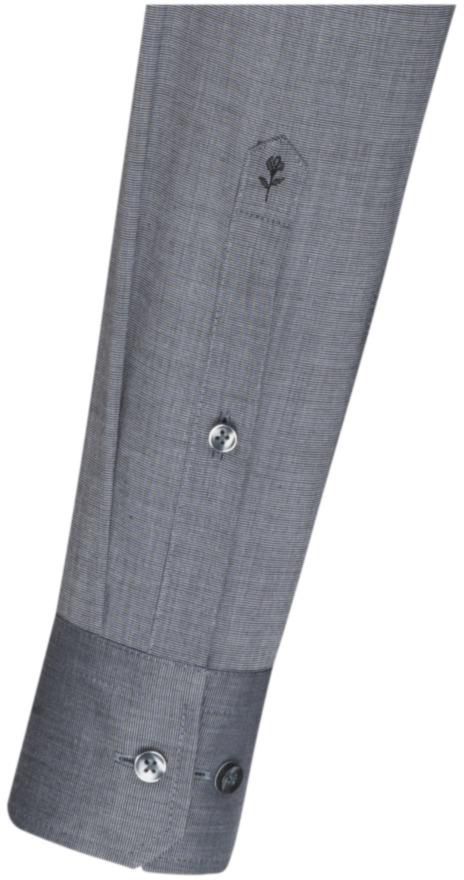 City Kent Hemd MEN 1/1 gewebt Gr. 39 - anthrazit, 100% CO