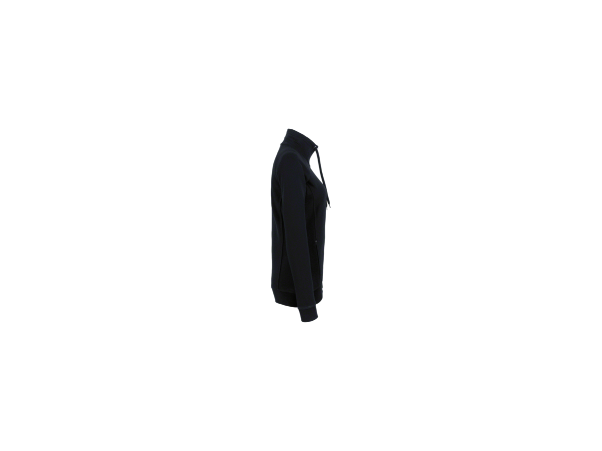 Damen-Sweatjacke College Gr. XL, schwarz - 70% Baumwolle, 30% Polyester, 300 g/m²