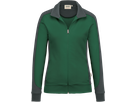 Damen-Sw.jacke Co. Perf. 2XL tanne/anth. - 50% Baumwolle, 50% Polyester, 300 g/m²