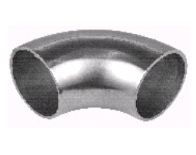 Schweissbogen 90°, 3D Edelstahl - ungeschliffen / Wst. 4541