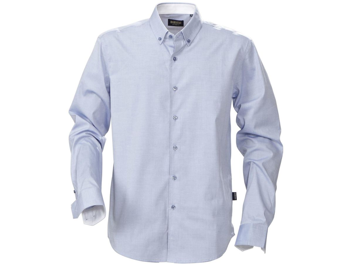 HARVEST REDDING Oxford-Herrenhemd Gr.XL - blau, 100% Baumw. Pflegeleicht