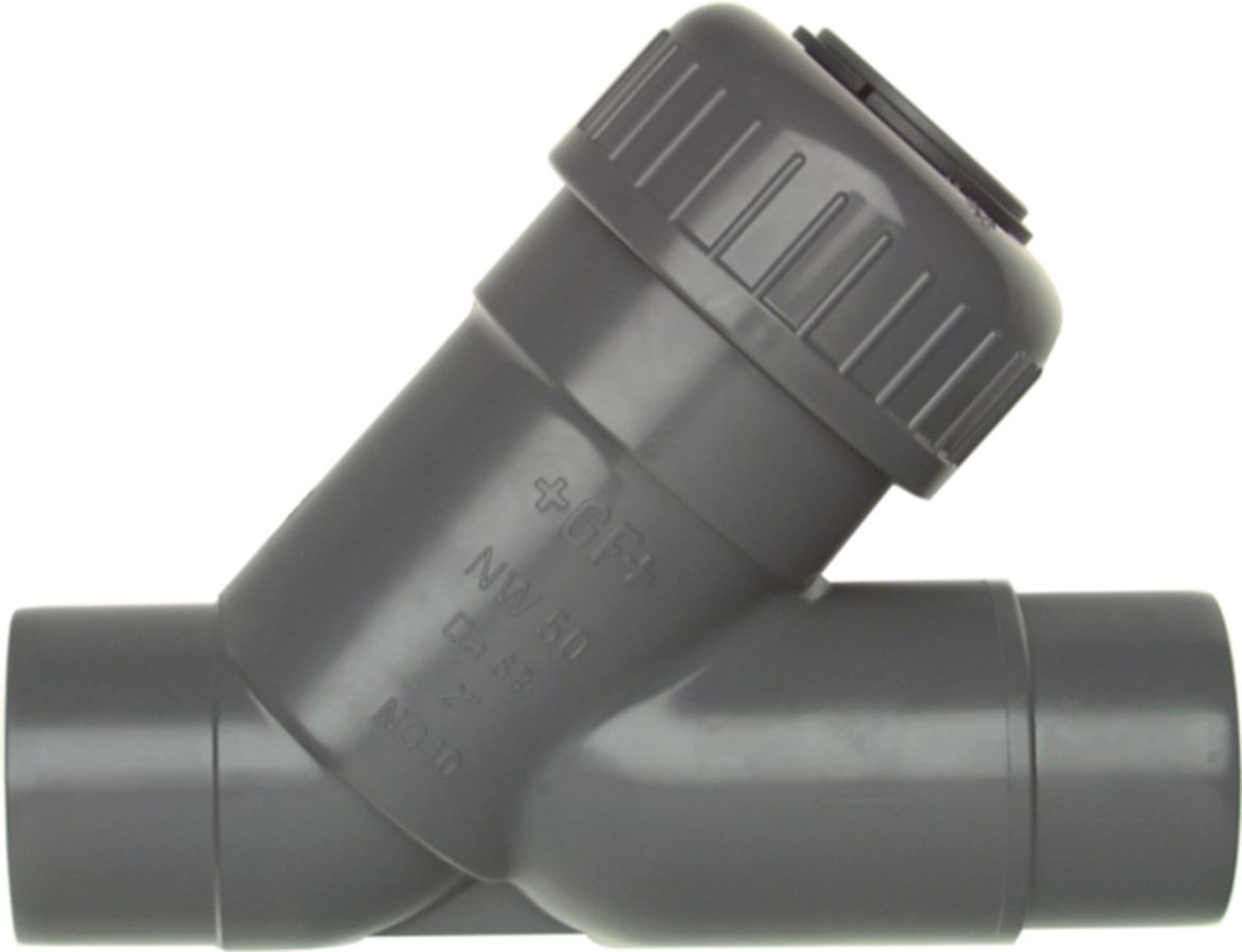 Schrägsitz-Rückschlagvent. PVC-U Typ 303 - mit Klebestutzen metrisch