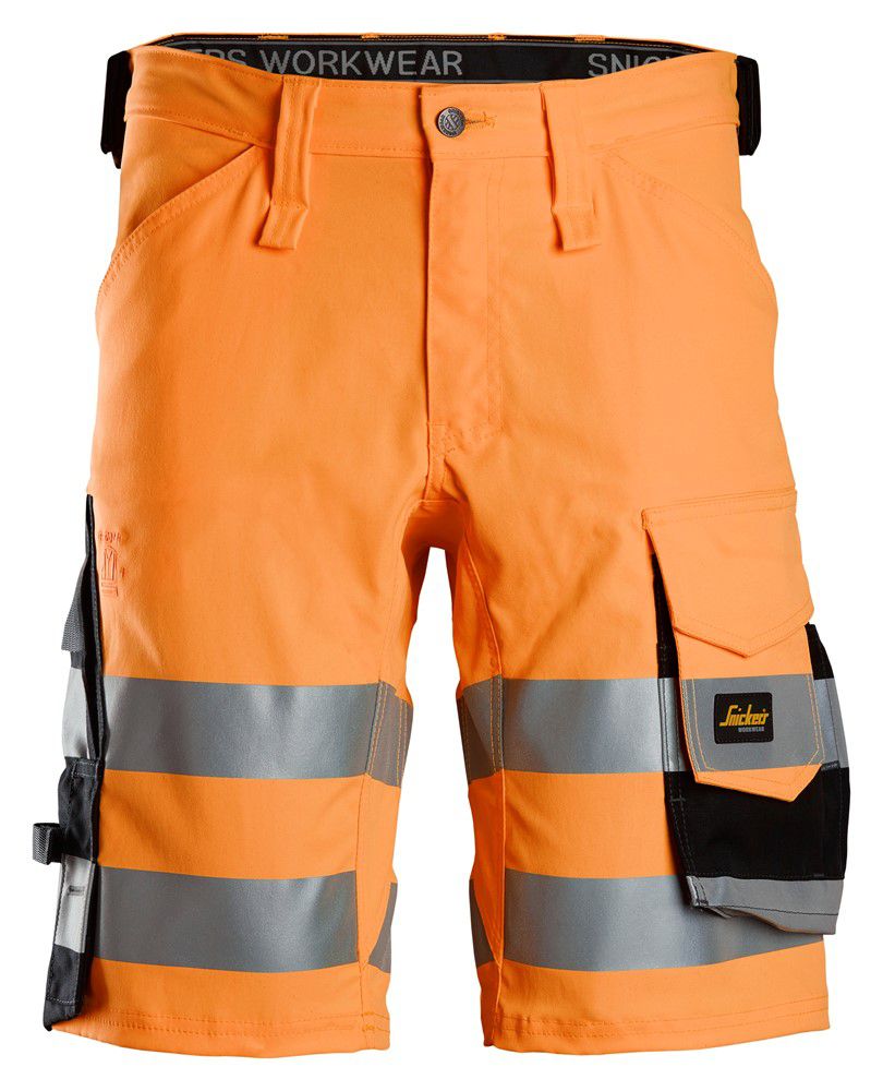 Snickers HighVis Stretch Shorts - CLI, Slim Fit