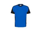 T-Shirt Contrast Mikralinar Gr. 2XL - royalblau/schwarz