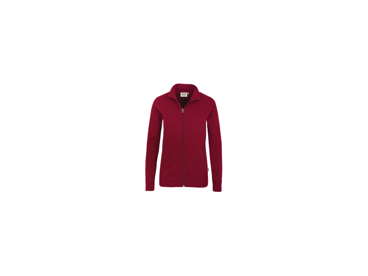Damen-Interlockjacke Gr. S, weinrot - 100% Baumwolle, 220 g/m²