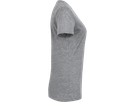 Damen-V-Shirt Classic S grau meliert - 85% Baumwolle, 15% Viscose, 160 g/m²