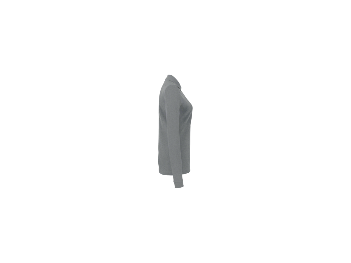 Damen-Longsl.-Polosh. Perf. XL grau mel. - 50% Baumwolle, 50% Polyester, 220 g/m²