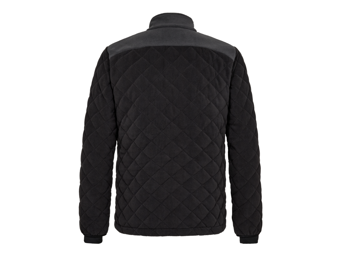 ENTIRE Gesteppte Fleecejacke Gr. 3XL - Schwarz/Anthrazit Grau