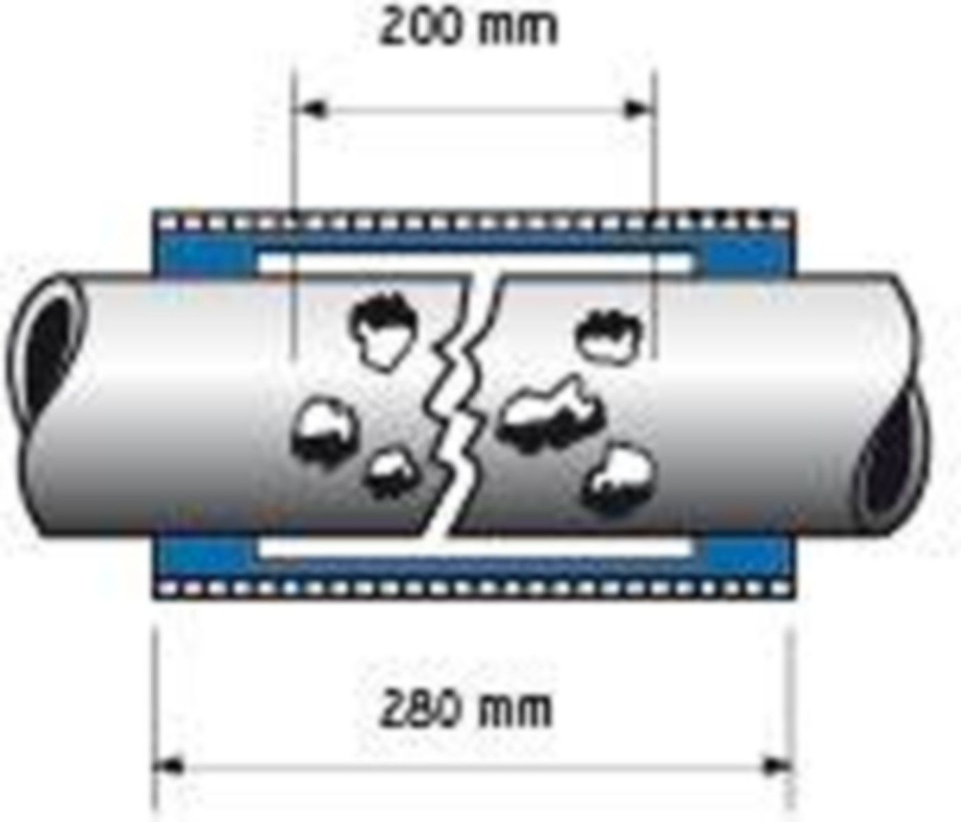 Reparaturkupplungen AQUAFORM RepaFlex 12 - Long