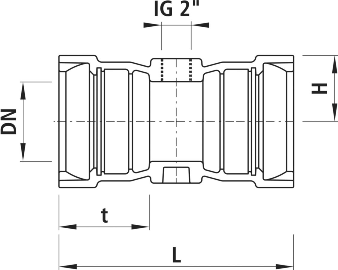 Hausanschluss-Stück BLS mit Gew.Abg. - 5413