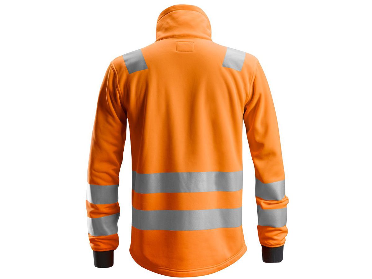 AllroundWork High-Vis FZ Jacke, Gr. S - hi-vis-orange, 100% PES-fleece, 235 g/m²