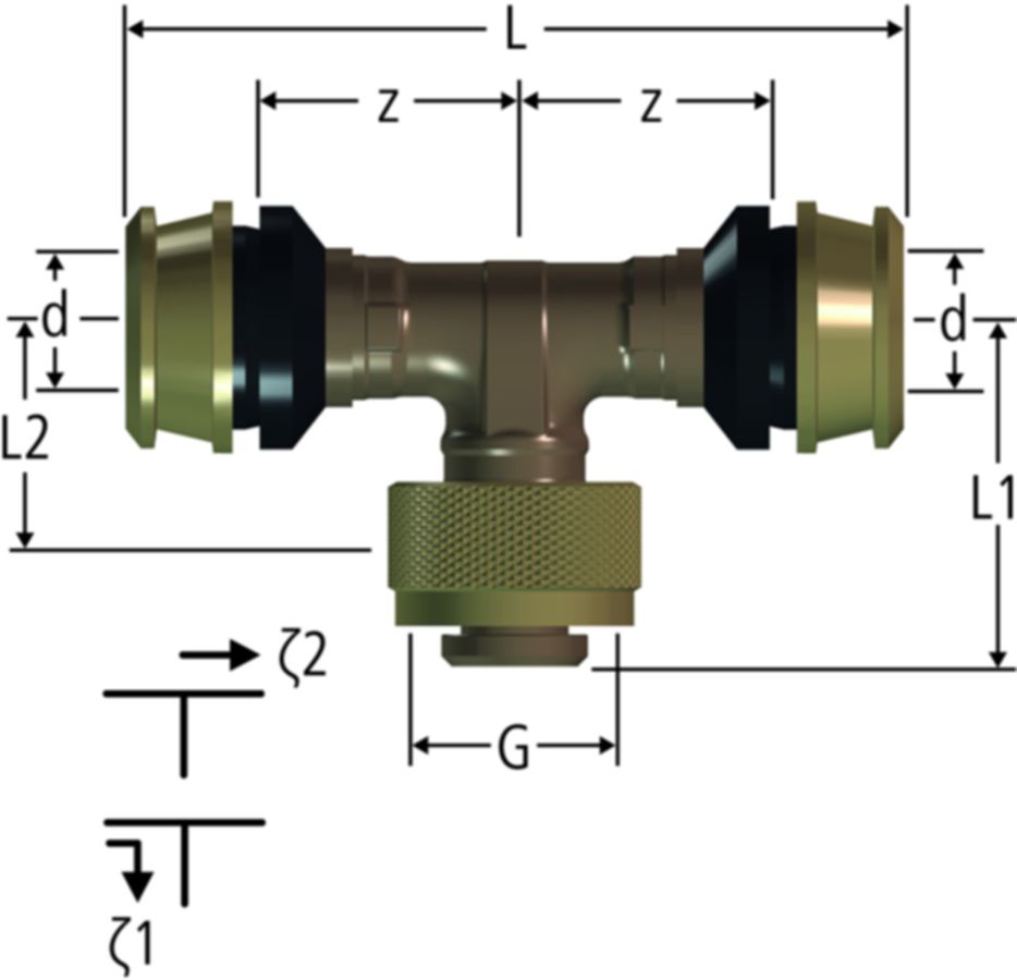 Optiflex-Flowpress-T-Stück
