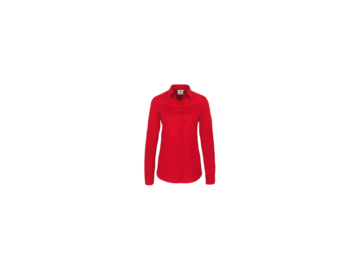 Bluse 1/1-Arm Performance Gr. 4XL, rot - 50% Baumwolle, 50% Polyester, 120 g/m²