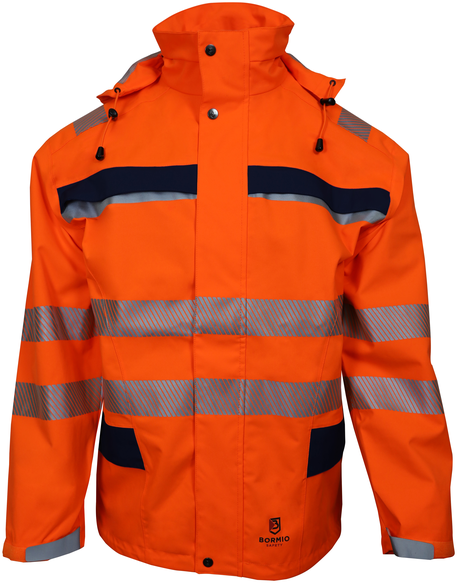 Bormio Speer Regenparka - HiVis orange/dunkelblau