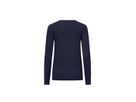 HAKRO Damen Pullover, Gr. L - Farbe: tinte, Premium Baumwolle