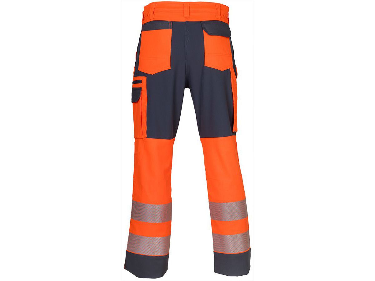 Warnschutz-Bundhose Gr. 44 - EXTENSO REFLEX, leuchtorange/grau