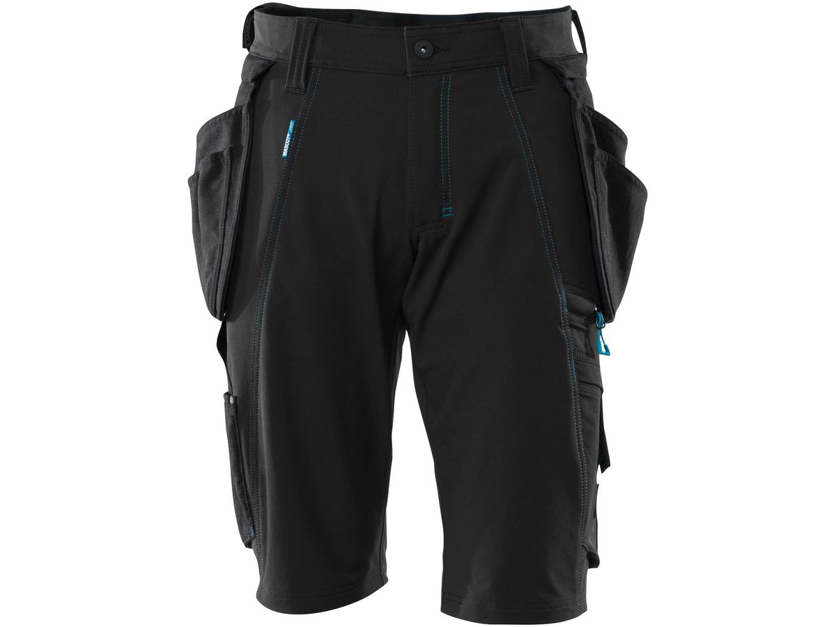 MASCOT Advanced Shorts, Grösse C48 - schwarz, abnehmbare Hängetaschen
