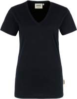 Damen-V-Shirt Classic Gr. 2XL, schwarz - 100% Baumwolle